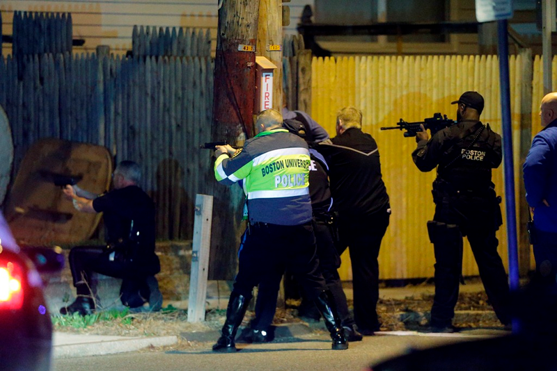 Illustration for article titled Scenes From The Watertown Manhunt